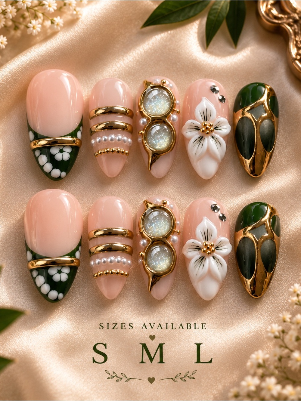 ✨ Botanical Bloom Press-On Nails ✨